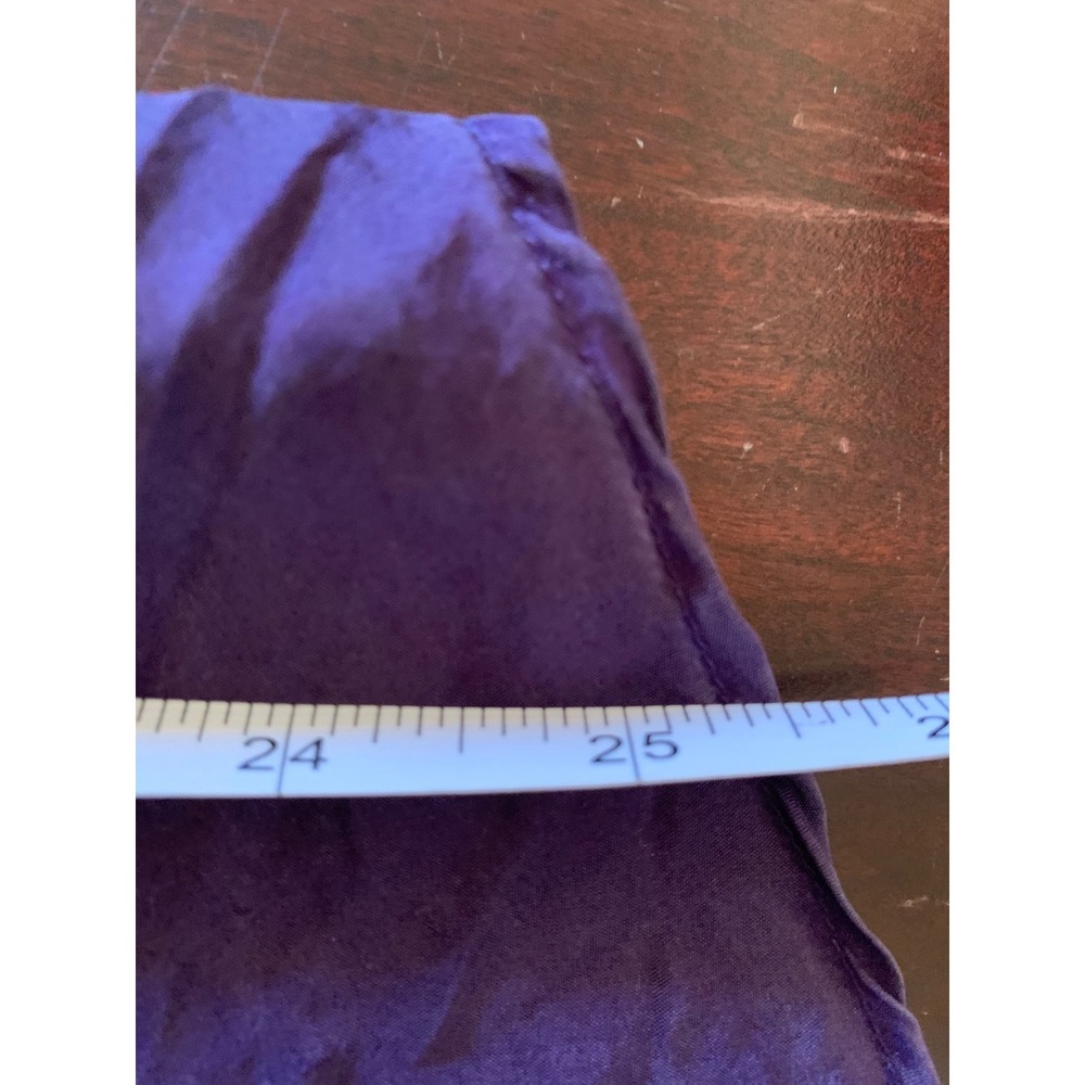 In Private Vintage 100% Silk Colorblock Button Down Shirt Large Blue Purple - Picture 6 of 7